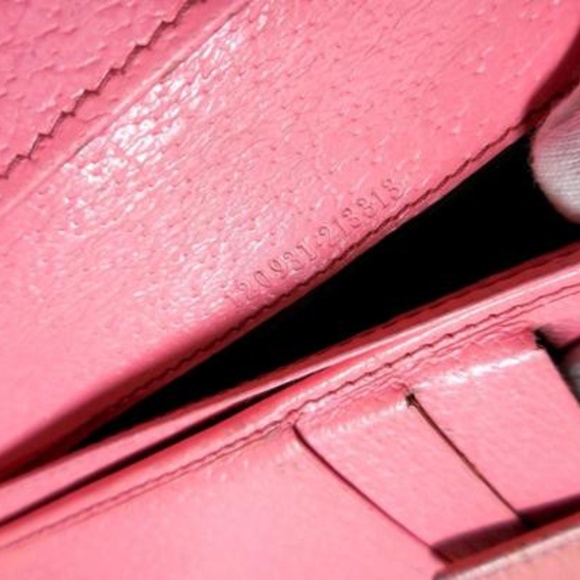 Gucci Pink Leather 'Eclipse' Style XL Gold Disk - Picture 7 of 8